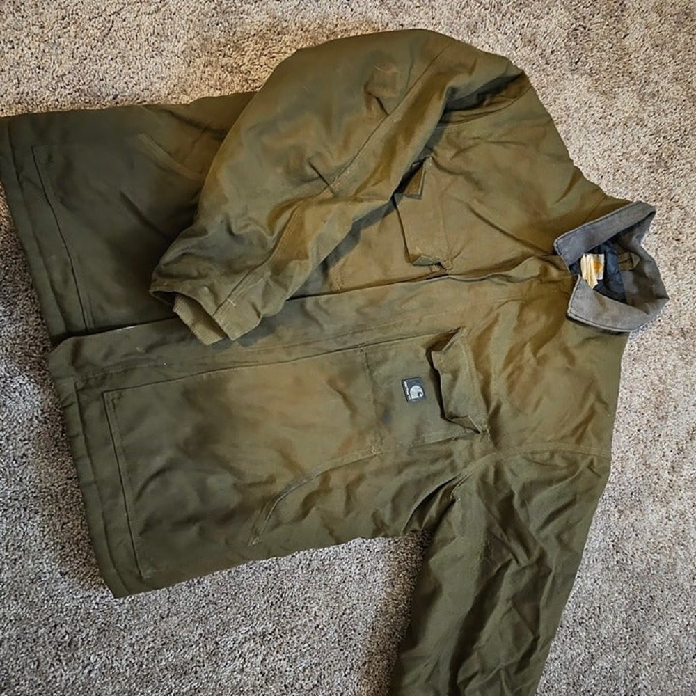 Vintage Carhartt Jacket L Green Extreme Artic Quilt Lined Jacket C55 BRK